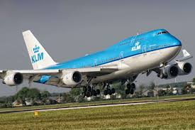 KLM flight taking off from Liberia airport in Costa Rica