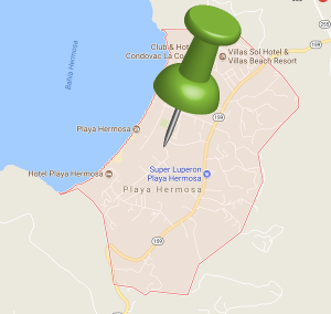 Map pin in Playa Hermosa
