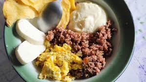 Traditional Costa rica Breakfast with gallo Pinto
