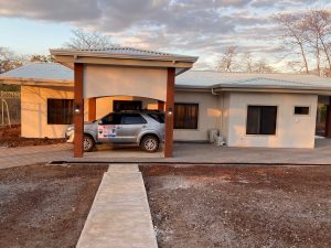 Front elevation of a new home in Playa Hermosa