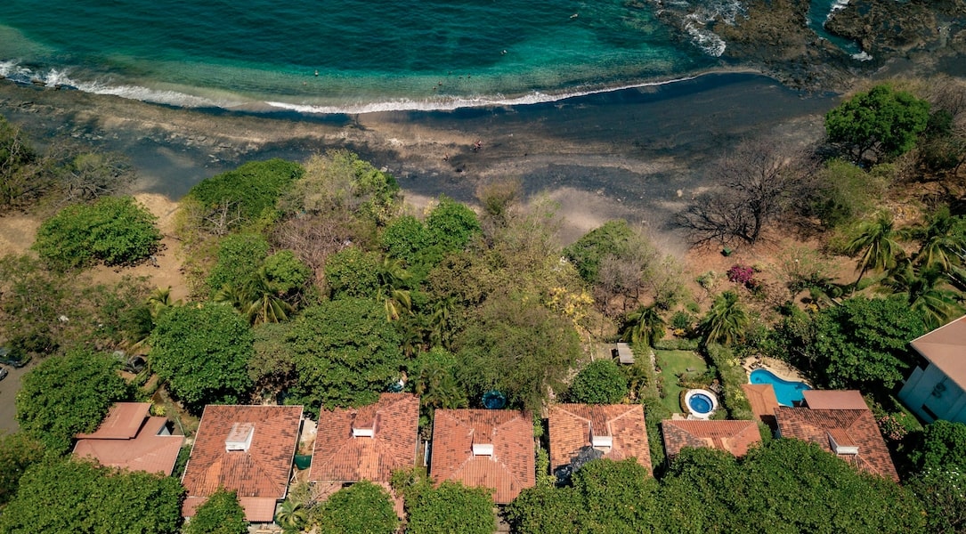 Homes overlooking Playa Ocotal