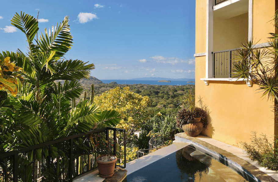 View from the patio of an ocean view home in Costa Rica