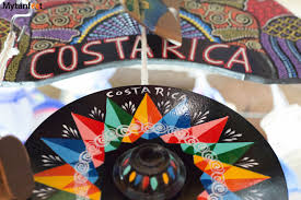 Painted oxcart wheel, a national symbol of Costa Rica