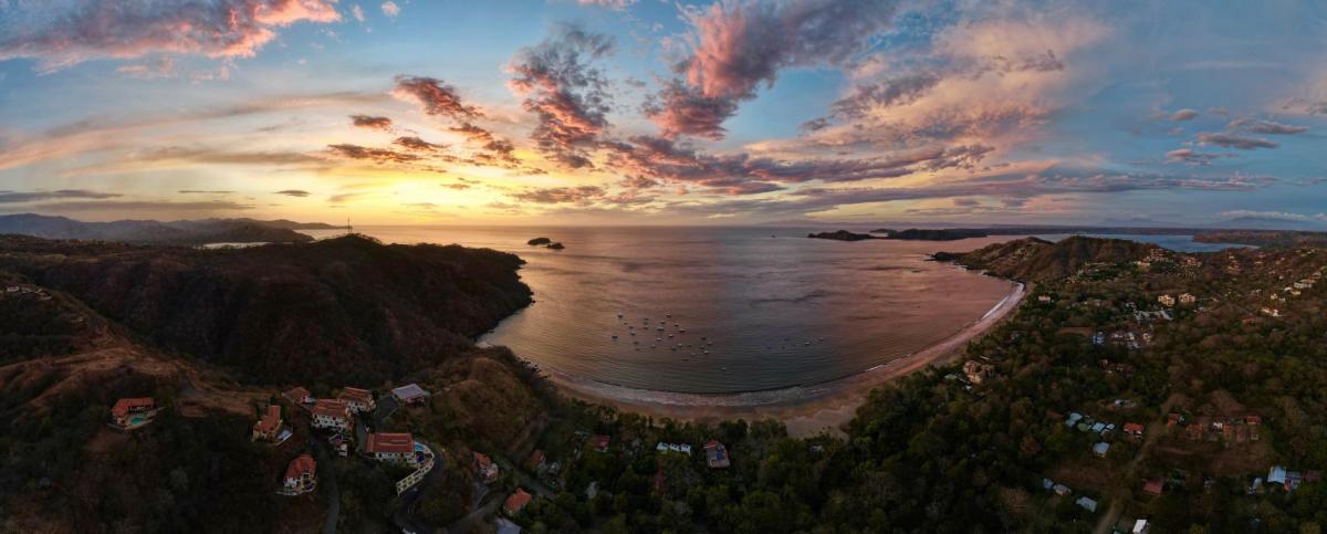 Aerial view of Playa Hermosa at Sunset